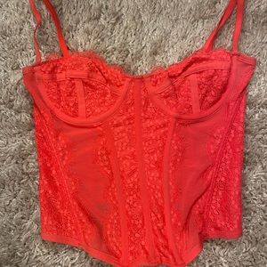 Urban outfitters modern love corset in the color blush size small!